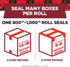 Scotch Ultra Clear Packaging Tape, 2 Rolls Clear Packing Tape with Handheld Dispensers, 1.88 in x 800 in (22.2 yd), Transparent Box Sealing Tape for Shipping, Moving, Mailing and Storage Boxes