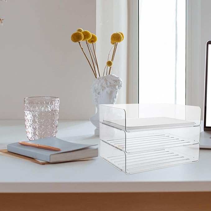 SUPVOX Desk Organizer Tray Stackable Letter File Holder Desktop Storage - Image 5