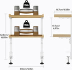 ART-GIFTREE Clamp On Desk Shelf 2-Tier, 12.5 inch Wood Shelving Unit - Image 3