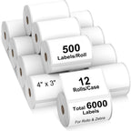AveneMark 12 Rolls 4" x 3" Direct Thermal Labels
