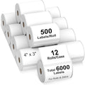 AveneMark 12 Rolls 4" x 3" Direct Thermal Labels by AveneMark