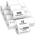 AveneMark 12 Rolls 4" x 3" Direct Thermal Labels by AveneMark