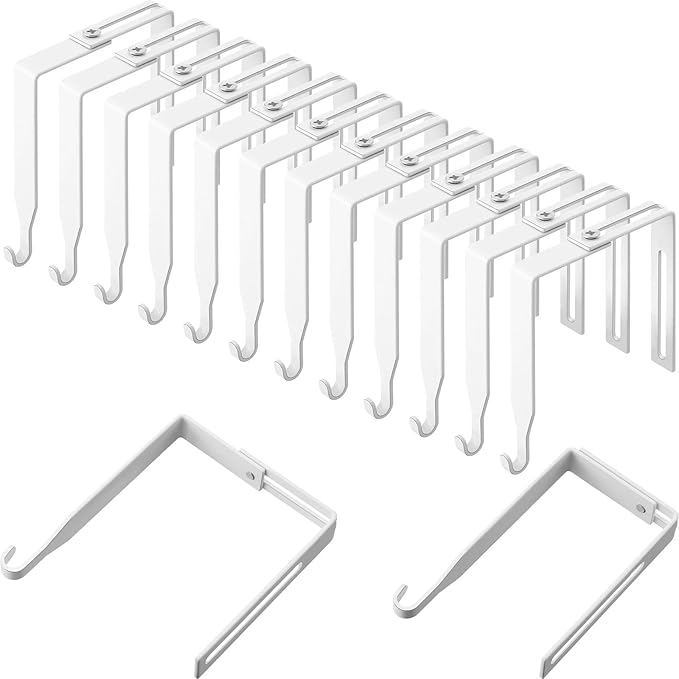 Amylove 12 Pcs Adjustable Cubicle Hanger Universal Partition Metal Cubicle by Amylove