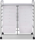 Giantex 12 Drawer Rolling Storage Cart Tools Scrapbook Paper Office School - Image 8
