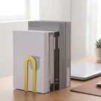2 Pcs Metal BookEnds, Gold,Round