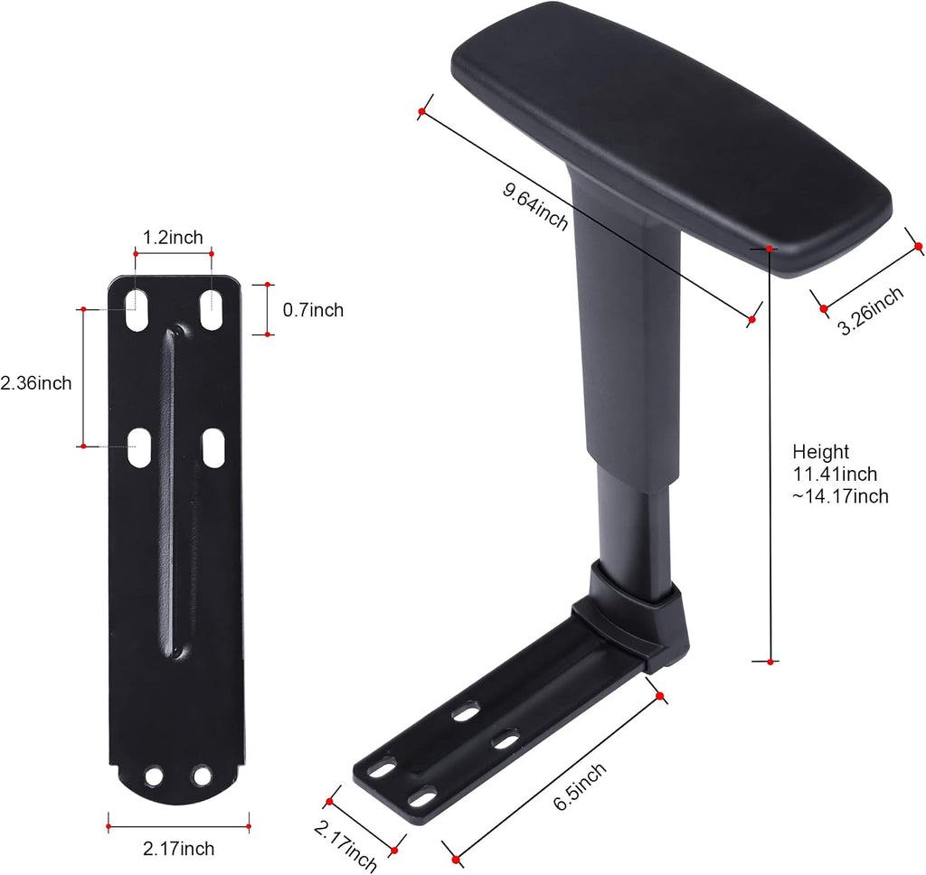 Frassie Height Adjustable Chair Armrest Pair Replacement 3D | Gaming Boss Chair Arms Set