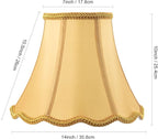 Saangseon Bell Lamp Shade, Scalloped Golden Fabric Lampshade Replacement - Image 2