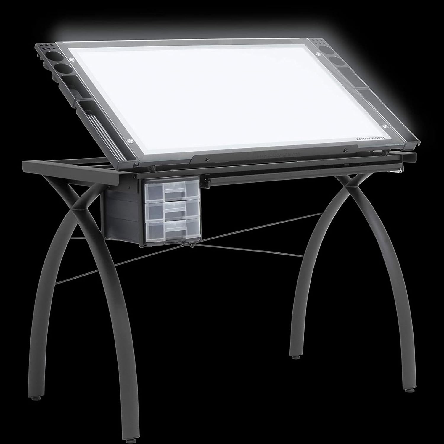 Artograph Futura Light Tracing Table for Artists with Storage and Adjustable Stand, Dimmable Night Glass Work Top
