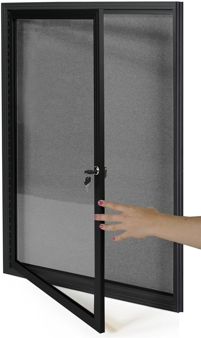 Displays2go Wall Mounted 24" x 36" Enclosed Message Board