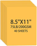 Cardstock 8.5 X 11, 40 Sheets Yellow Card Stock, 75lb/ 200gsm Copy Paper by Ciphyfee