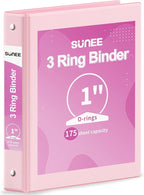 SUNEE Binder 3 Ring 1 Inch 1 Pack by SUNEE