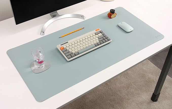 DeskPaw Dual-Sided Leather Desk Pad, Blotter by Nodito