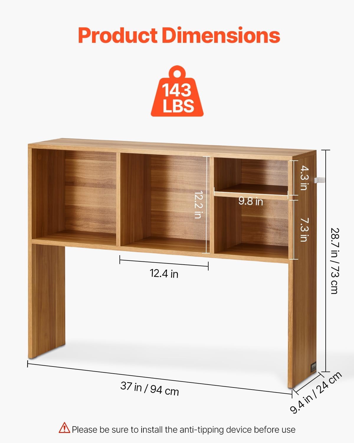 VEVOR Desktop Bookshelf, Storage Organizer with 5 Shelves for Computer Desk, ...