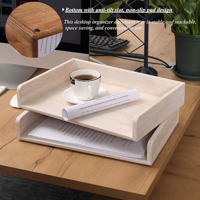 DDYURI Stackable Letter Tray 2 Pack - Image 4