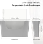 YOHOM No Drilling File Holder Wall Mails Magazines Organizer Adhesive Door Mount - Image 2