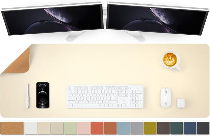Large Cork Desk Mat by HOMIEAZICOZI