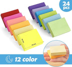 Agoer 2400 pcs Small Sticky Notes, 2 x 1.5 Colored Notes Pads, 24 Pack Bright - Image 3