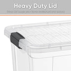 Superio Storage Bins with Lids- 4 Pack, 1.85 Qt Clear Boxes - Image 4