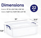 Superio Storage Bins with Lids, Stackable Totes, BPA Free, Odor Free, Organizer - Image 2