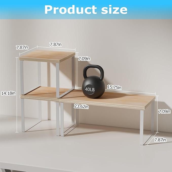 Aothia Wood Desktop Shelf for Top of Desk - Image 2