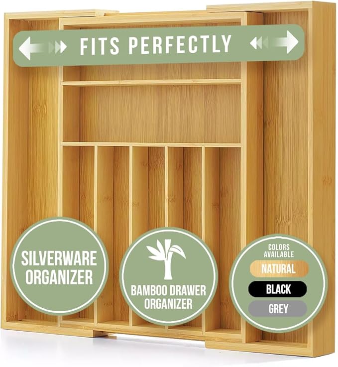 Purawood Bamboo Drawer Organizer - Image 2