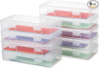novelinks Stackable Plastic Clear Storage Box Containers by novelinks
