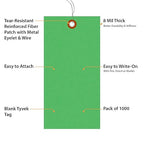 SmartSign 6.25 x 3.125 inch “Green” Blank Tyvek Shipping Tags - Image 4