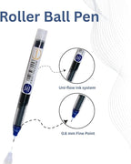 REVAIS Blue Gel Pens Pack of 6 | 0.6mm Smooth Writing Rollerball Pen | Premium - Image 8