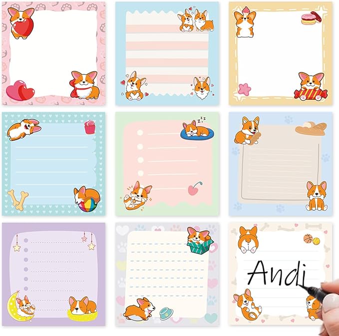 Lovarywow Corgi Sticky Notes Gifts by Lovarywow