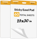 SUNEE Sticky Easel Pads, 25x30 Inches, 30 Sheets/Pad, 2 Pack – Self Stick Flip by SUNEE