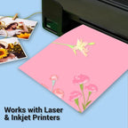 Cardstock 8.5 x 11, Thick Printer Paper 75 lb/200 gsm, 40 Sheets Card Stock Pink - Image 5