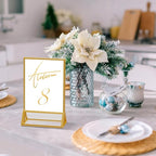 PPH-Sisy Acrylic Sign Holder 5X7 Gold Picture Frame, Double Sided Clear Display - Image 7