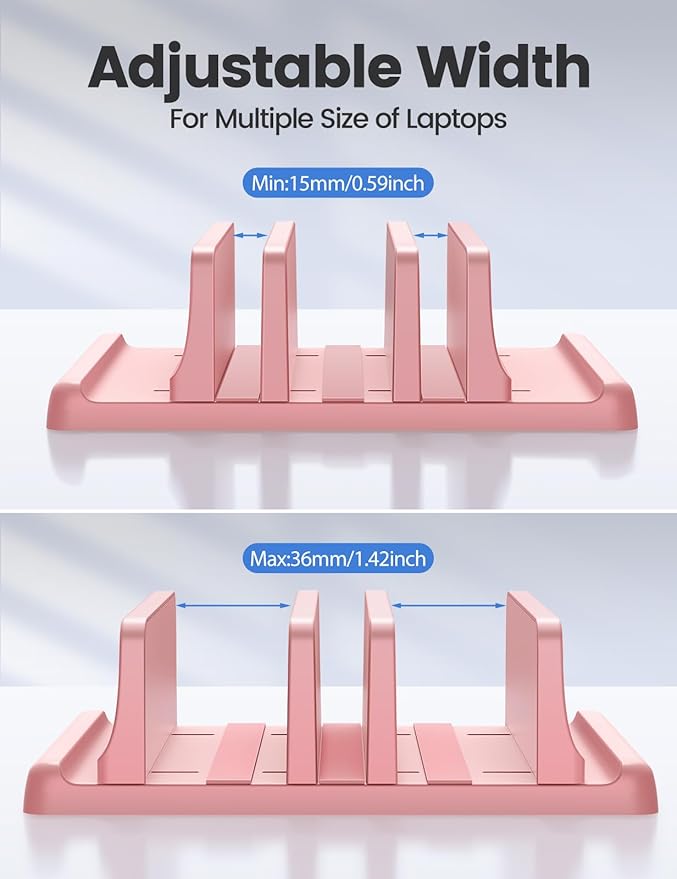 Vaydeer 3-Slot Vertical Laptop Stand Made of Premium ABS Plastics 5 in 1 Design - Image 8