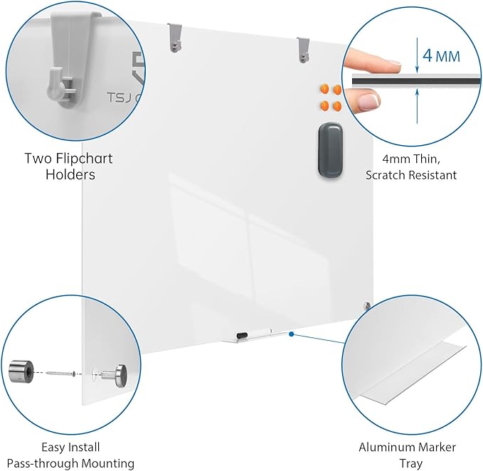 TSJ OFFICE Glass Dry-Erase Board - Image 3