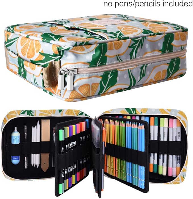 qianshan Pencil Case Holder Slot - Holds 202 Colored Pencils or 136 Gel Pens - Image 2
