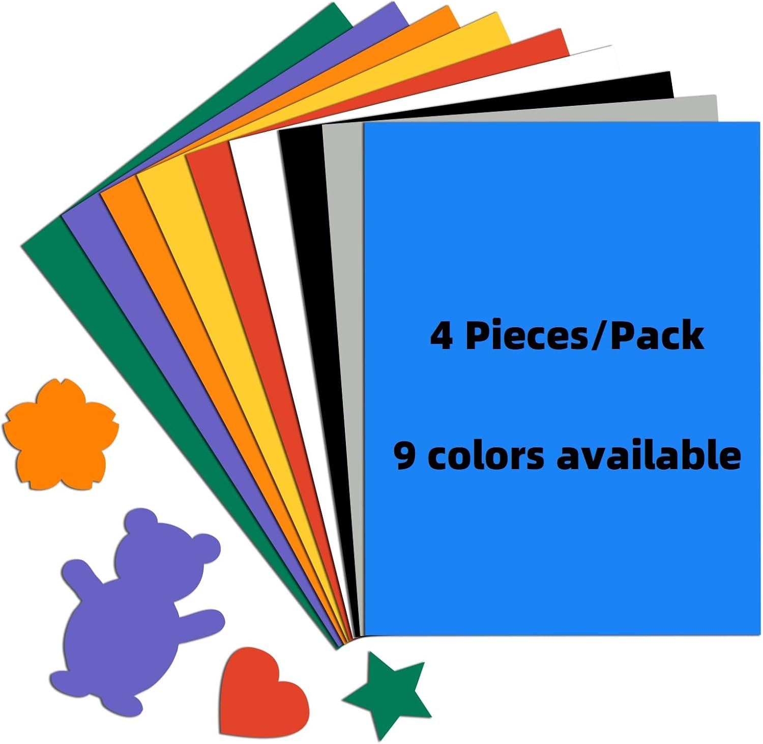 4 Pieces Black Anisotropic Magnetic Sheets,Color Vinyl Sheet Magnets,8.5X11 Colored Crafts Sheets,Teacher Must Haves for Classroom Whiteboard Accessories
