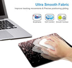 IMAYONDIA Mouse Pad, Rose Gold Glitter Black Mouse Pad, Non-Slip Rubber Base - Image 4