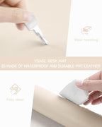 YSAGi Non-Slip Leather Desk Pad, Desk Matt - Image 5