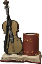 Jaugufiy Resin Violin Sculpture Pen Holder Pencil Holder Pen Organizer Cosmetic by Jaugufiy