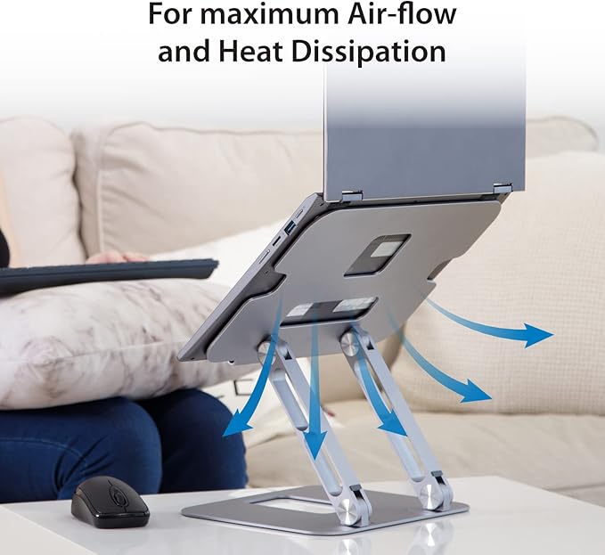 j5create Multi-Angle Aluminum Laptop Stand, Ergonomic Notebook Riser, Suitable - Image 4