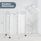 Happygrill 20-Drawer Organizer Cart Tools, Mobile Utility Storage Cart - Image 3
