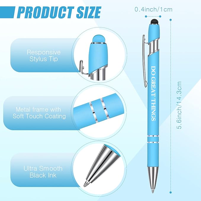 Zonon 12 Pcs Inspirational Pens Bulk Funny Ballpoint Pen - Image 7