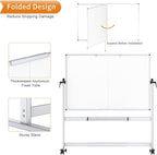VIZ-PRO Double-Sided Mobile Whiteboard, 60 x 48 Inches, Magnetic Rolling Dry - Image 5