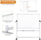 VIZ-PRO Double-Sided Mobile Whiteboard, 72 x 40 Inches, Magnetic Rolling Dry - Image 5