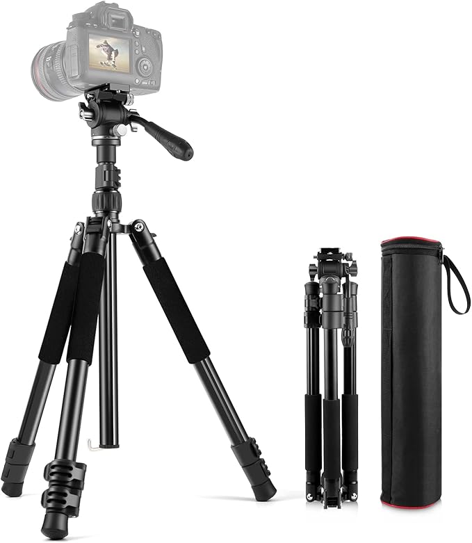 PULUZ 64"/164cm Video Tripod, Metal Camera Tripod by PULUZ