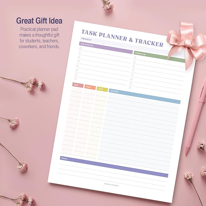 Task Planner & Tracker 8.5 x 11 Tear-Off 70 Sheet Planner Pad – Project - Image 6