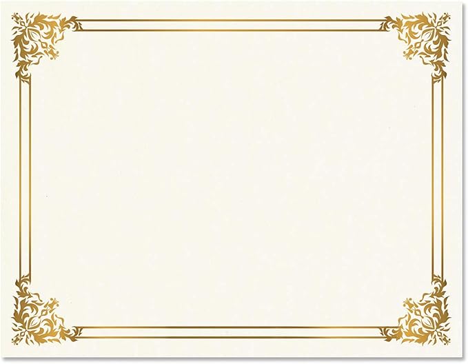 Empire Gold & White Parchment Certificate Papers - Image 3