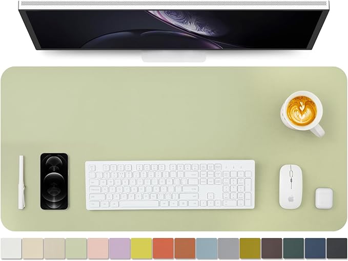 HOMIEAZICOZI Leather Desk Mat by HOMIEAZICOZI