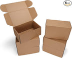 PHAREGE 9x6x4 inch Shipping Boxes 6 Pack Brown, Tab Lock Tuck Top Mailer Boxes by PHAREGE