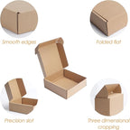 PHAREGE 6x6x2 inch Shipping Boxes Bulk 25 Pack Brown, Tab Lock Tuck Top Mailer - Image 5